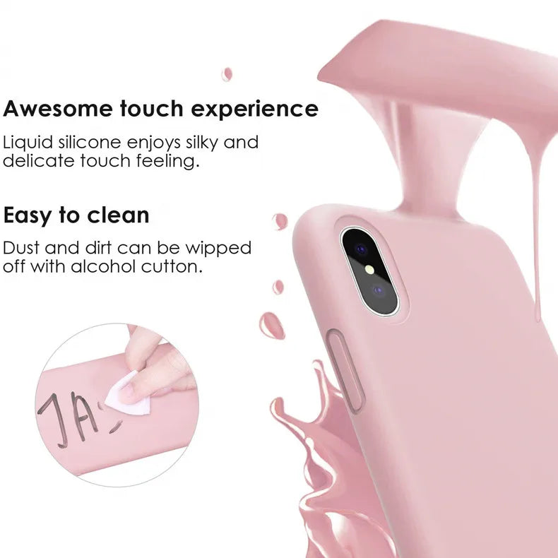 Original Silicone Cases For iPhone 16 15 12 14 13 Pro Max 15 16 Plus logo Case For Apple iPhone 11 14 15 16 Pro Cover