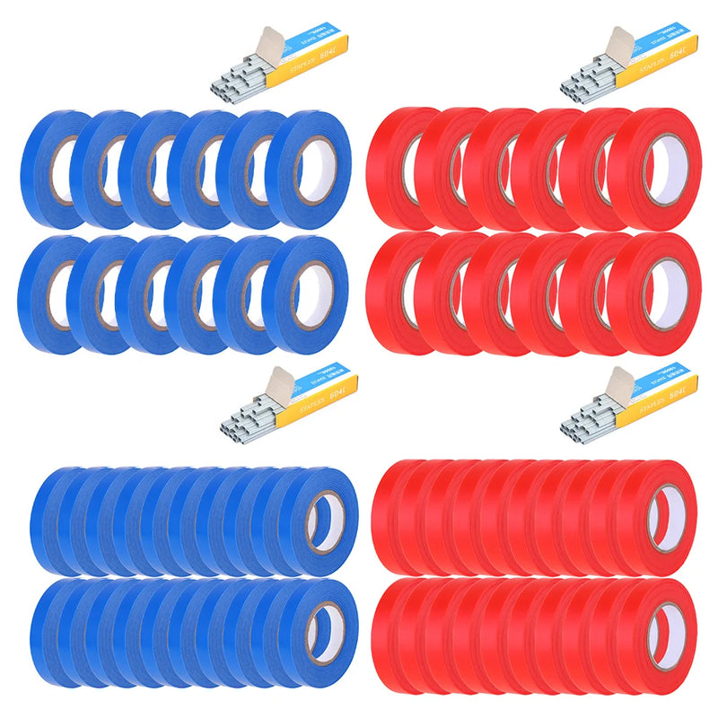 10/20Pcs Plant Branch Tie Tape Hand Tying Binding Tools with 1 Box Staple For Garden Tying Machine Vegetable Fruit Tree Tapenter