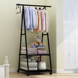 Hat Rack Triangle Hat Rack With Wheels Mobile Multi-Layer Storage Rack Hanging Clothes Rack Drying Rack Simple And Modern