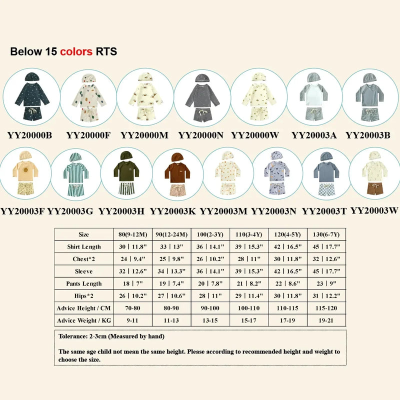 2025 Summer Baby Boys Swimsuit Long Sleeves One Piece Swimwear for Kids Toddler Cartoon UPF50+ Rash Guards Infant Bathing Sui