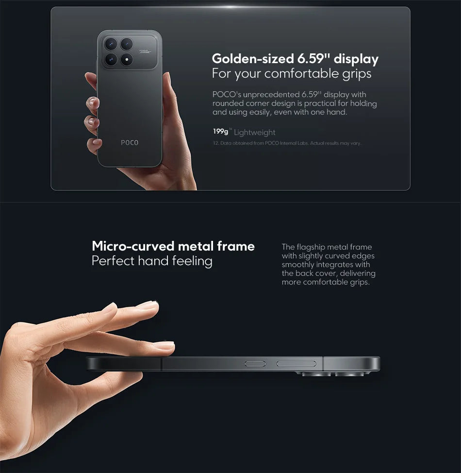 【World Premiere】POCO F8 Pro 5G Global Version Smartphone Snapdragon® 8 Elite 6.59" 120Hz HyperRGB AMOLED Display 6210mAh NFC