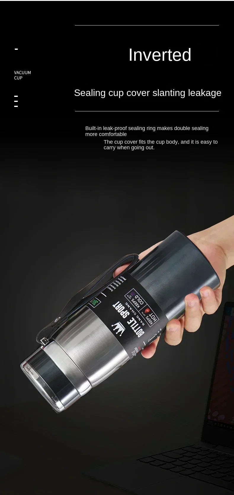 1L Thermal Water Bottle Keep Cold and Hot Water Bottle Thermos for Coffee Tea Vacuum Flasks Stainless Steel Thermos Bottle