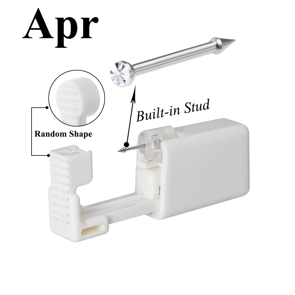 1 Unit Disposable Safe Sterile Piercing Unit For CZ Nose Studs Piercing Gun Piercer Tool Machine Kit Earring Stud Body Jewelry