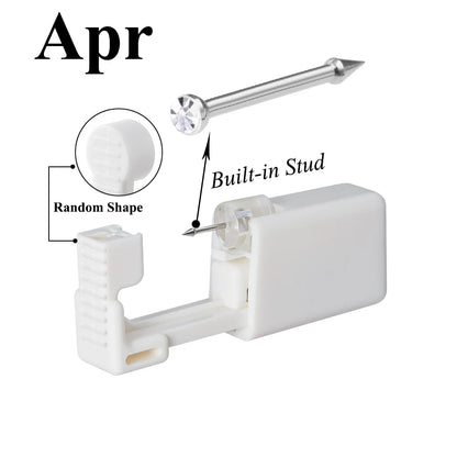 1 Unit Disposable Safe Sterile Piercing Unit For CZ Nose Studs Piercing Gun Piercer Tool Machine Kit Earring Stud Body Jewelry