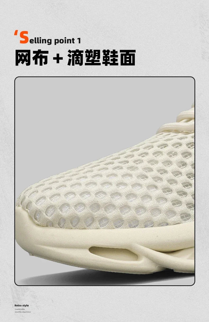 Men's Summer Mesh Sneakers - Breathable for Casual Outdoor Running Tennis Hiking & Luxury Platform Loafers Style