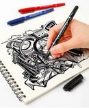 10Pcs Double Tip Permanent Markers Pens Waterproof Oily Fine Tip Black Painting Marker Graffiti Marking Pens School Supplies