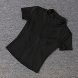 Summer High Quality Waist Slimming Training Tops Women's Quick-drying Tight Stand Collar Full Zipper Short Sleeves Yoga shirts