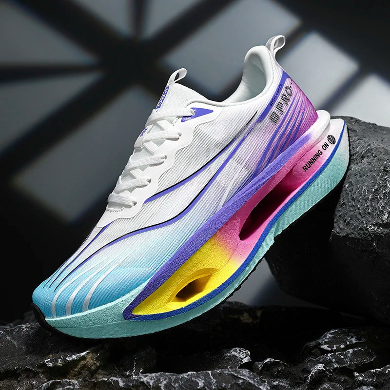 2025 New Men's Sneakers Thick Bottom Cushioning Running Shoes Athletic Training Carbon Plate Jogging Shoes Women's Tennis Shoes