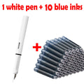 11pcs Fountain Pen Set 0.38mm Replaceable Ink For Smooth Writing, Multifunctional Office Stationery And Learning Supplies