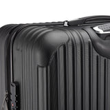 Comanlai Twin-Wheeled Suitcase Set with TSA Password Lock, ABS Trolley Luggage with 4 Universal Wheels, M L XL Sizes, Black