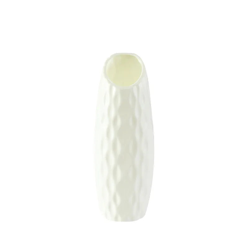 4066 Simple Plastic Vase Silver Willow Hydroponic Flowers Artificial Flower Vase Desktop Living Room Decoration Ornaments