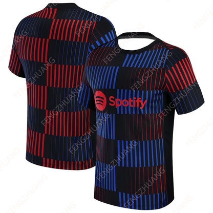 2024/25 Barcelona Man Outdoor Sweat Absorbent Quick Dry Soccer Jersey Unisex  Summer Classic Casual Loose Exercise Jersey T-Shir