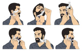 Men Beard Styling Template Stencil Beard Comb Fits All-In-One Beard Shaping Tool Barber Supplies Professional Beard Accessories