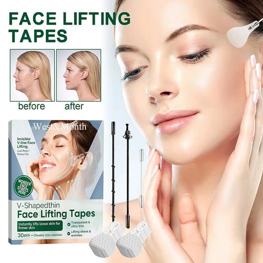 4/20pc Instant Invisible Face Stickers Neck Eye Double Chin Lift V Shape Refill Tapes Thin Makeup Facelifting Patch AdhesivesBan