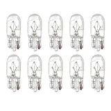10 Pcs Warm White Auto Halogen Lamp T10 W5W 194 158 12V 5W  Marker Wedge License PlateLight Bulb Instrument Light