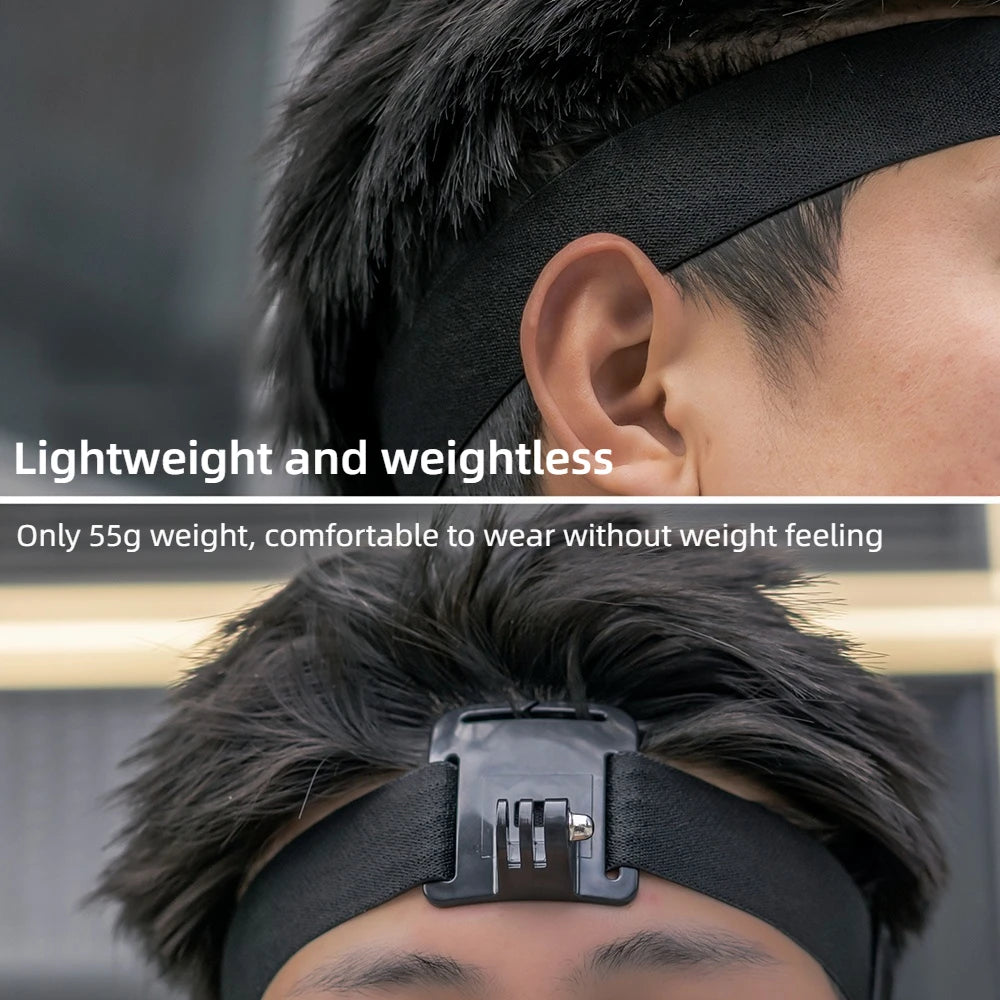 Camera Headband Head Strap Fixed Bracket for GoPro 13/12 Insta360 Sports DJI Action 5Pro/4/3 Ace Pro 2 Accessories First Angle
