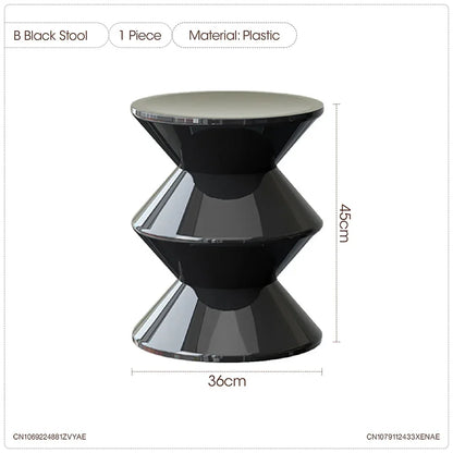 Nordic Stools Ottomans Shoe Changing Stool Small Bench Modern Minimalist Plastic Creative Round Coffee Tables Furniture WHCL+