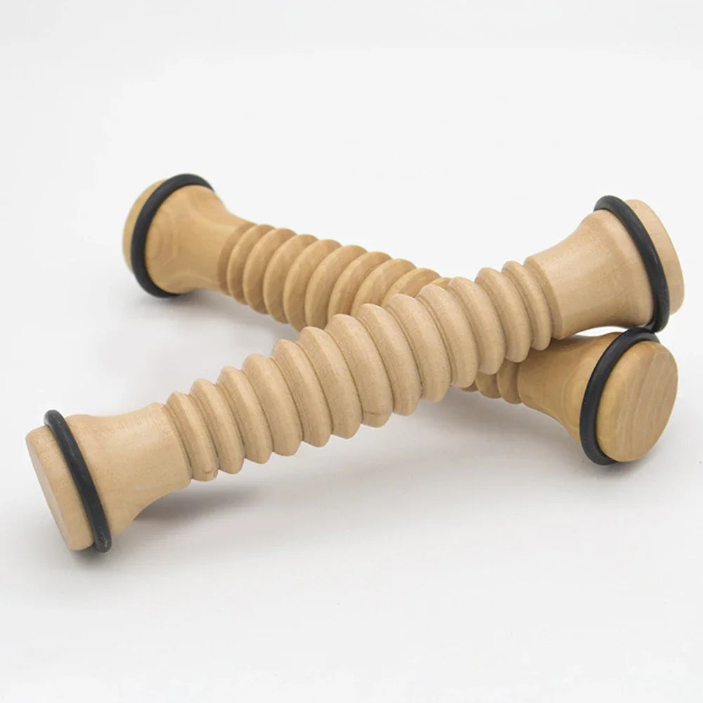 Wooden Exercise Roller Sport Injury Gym Body Leg Foot Trigger Point Muscle Roller Sticks Massager For Feet Massage Health Care