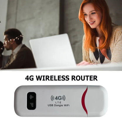 Dongle USB inalámbrico 4G LTE, banda ancha móvil de 150 Mbps, módem, tarjeta SIM 4G, enrutador inalámbrico, adaptador WiFi inalámbrico para casa y oficina.