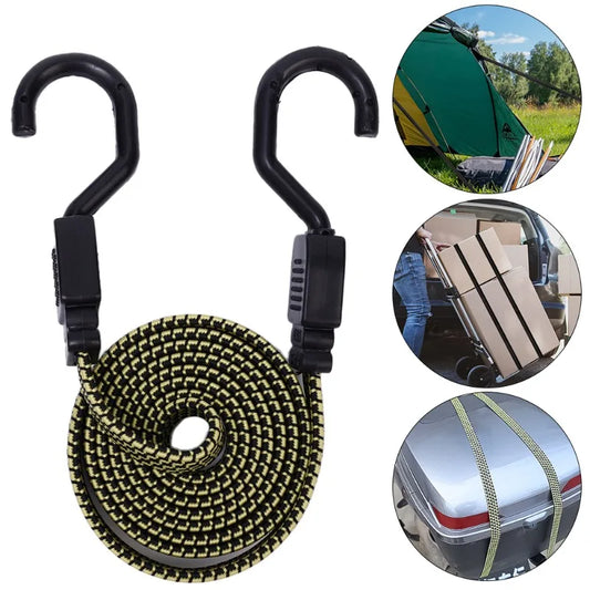 New Elastics Rubber Luggage Rope Cord Hooks Bikes Rope Tie Bicycle Luggage Roof Rack Strap Fixed Band Hook Car Accessories