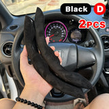 38cm Car Steering Wheel Covers Booster Micro Fiber Leather Auto Interior Decorative Accessories Universal Carbon Fiber Looking