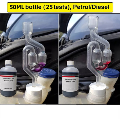 Detector de fugas de combustión, comprobador de anticongelante y refrigerante, comprobador de anticongelante automotriz, esclusa de aire de burbuja casera, esclusas de aire en forma de S