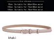 Women's belt genuine leather fashion casual simple everything matching decoration cowhide pants belt white jeans small belt