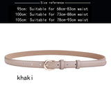 Women's belt genuine leather fashion casual simple everything matching decoration cowhide pants belt white jeans small belt