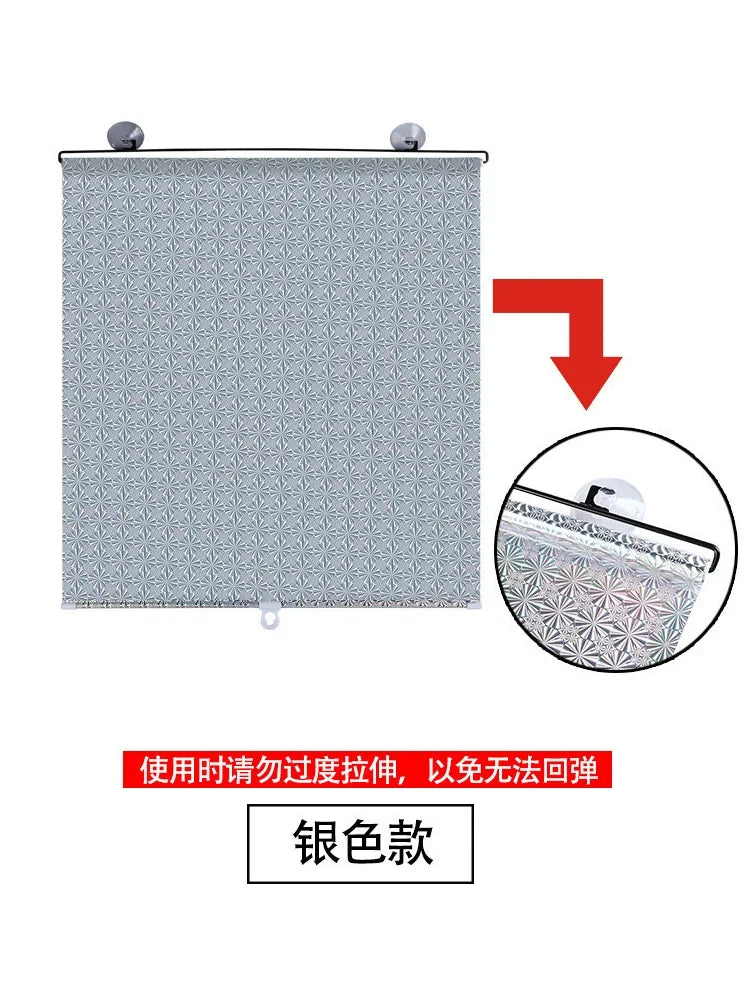 Sunshade Roller blinds Curtains Blackout Curtain Suction Cup Punch-free Retractable Window Kitchen Roller Curtains for Bedroom