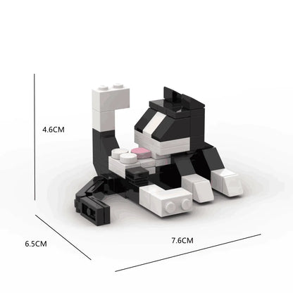 Hot Animal Series 62pcs Moc Bricks Cat Figires Diy Building Blocks Education Toys Desktop Decorative Ornaments Christmas Gifts