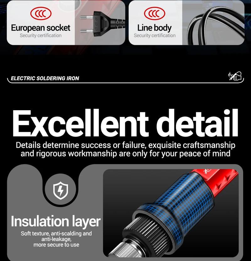 ANENG SL106 Electric Soldering Irons Adjustable Temperature Welding Solder Rework Station Heat Pencil Tip Repair Tools 110V/220V