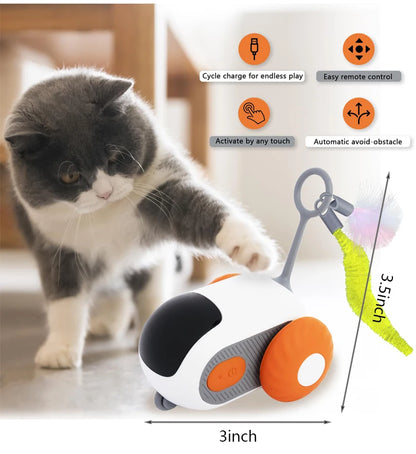 Juguete interactivo inteligente para gatos con gravedad para mascotas, automático, con movimiento y control remoto, para interiores, con forma de pelota, para perros.