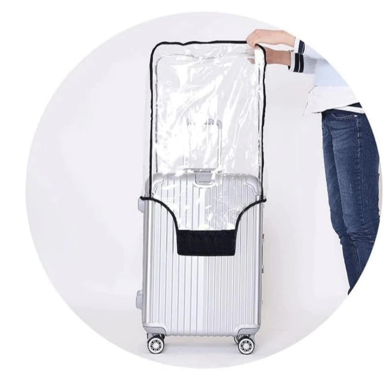 Waterproof Wheeled Suitcase Dust Cover Clear PVC Suitcase Cover Protectors Transparent Luggage Covers Dustproof Travel Sleeve