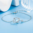 S925 Sterling Silver Shiny Star Crystal Hand Bracelets for Women Vintage Jewelry Luxury Accessories 