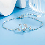 S925 Sterling Silver Shiny Star Crystal Hand Bracelets for Women Vintage Jewelry Luxury Accessories 
