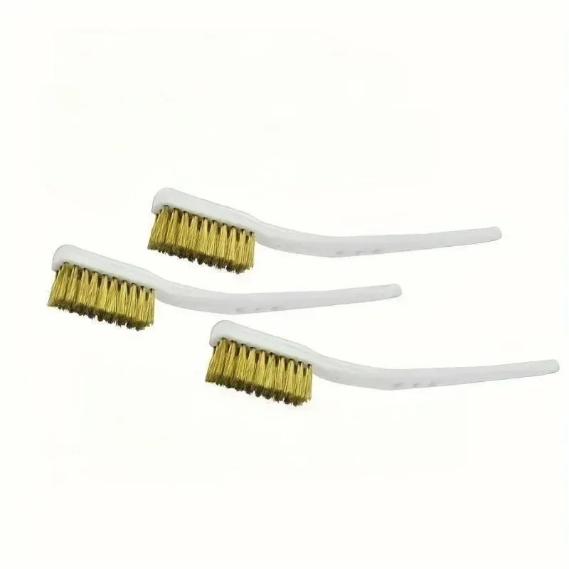 1/3/5pcs Mini Brass Wire Brush Set for Paint & Rust Removal Industrial Metal Polishing Burr Cleaning Tool
