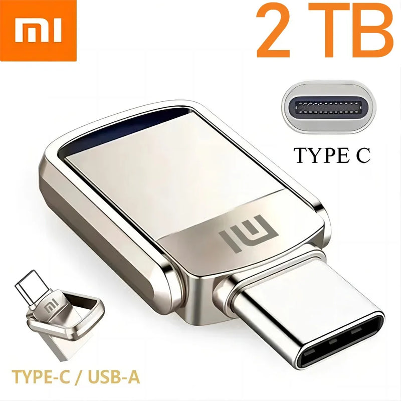 Original XIAOMI USB Flash Drive 2TB Metal USB U Disk Flash Drives High Speed ​​Pendrive 1TB Portable USB Memory Drive Accessory
