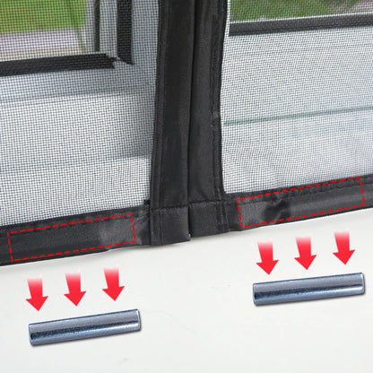 Black，Mosquito net magnetic screen air curtain invisible customized size，Magnetic stripe opens from the middle，motorhomes， car