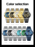 POEDAGAR Business Man Wristwatch Date Chronograph Waterproof Luminous Luxury Men Watch Stainless Steel Quartz Men's Watches Male