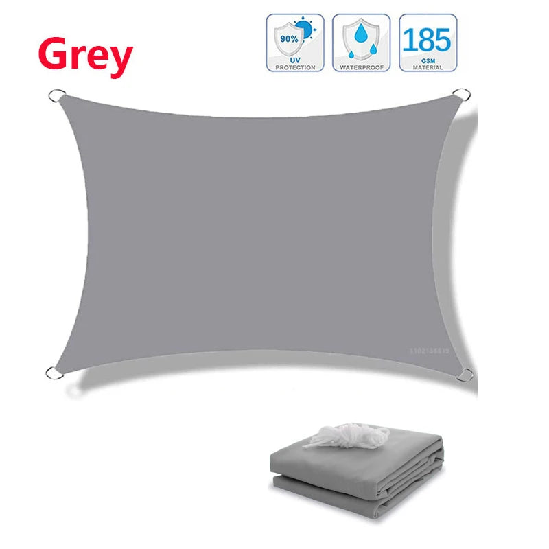 300D Waterproof Sun Shelter Sunshade Protection Shade Sail Awning Camping Shade Cloth Large For Outdoor Canopy Garden Patio