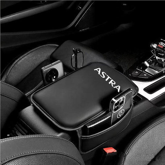 Center Console Arm Rest Protector Leather Car Armrest Box Pad Storage Pocket For Fiat 500 500C 500S 500X Abarth Car Accessories