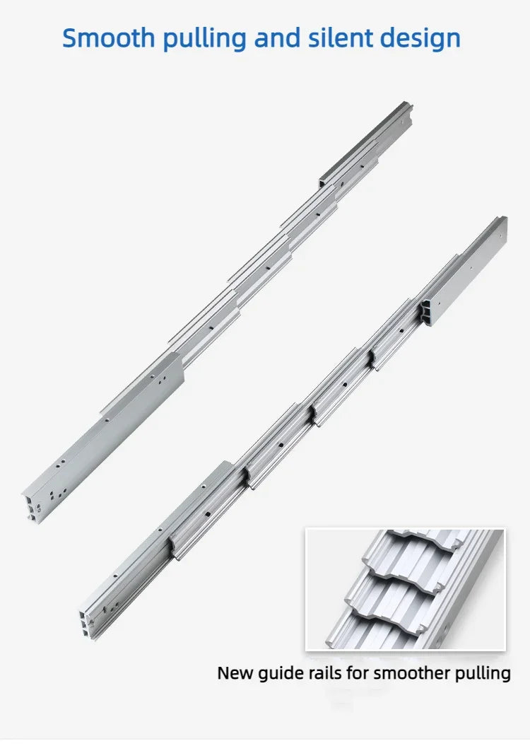 Folding Dining Table Slides Cabinets Aluminum Slide Rails Kitchen Telescopic Flat Push Hidden Table Hardware Accessories