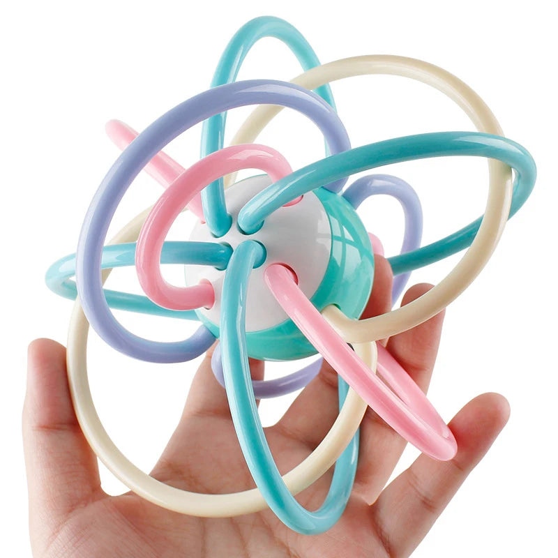 Baby Teething Toys Silicone Chew Teether Teethers for Babies Development Baby Rattle Newborn Infant Sensory Baby Toys 0-3-6-12 M