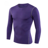 Manga longa roupas de fitness camisa de compressão para futebol basquete correndo camada base secagem rápida suor absorvente apertado