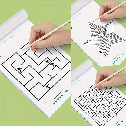 Maze puzzle book: Brain-challenging toy for boys and girls - Maze, logic games, and concentration exercises - Children's gift