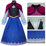 Movie Princess Rapunzel Dress Cosplay Costume Anna Dresses Outfit Suit Halloween Carnival Costume For Adult Women Girls