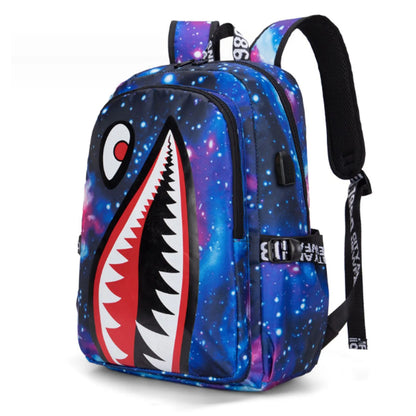 Camo Bookbag for Middle Shark Backpack Boys for Kids School Bags Travel Back Pack