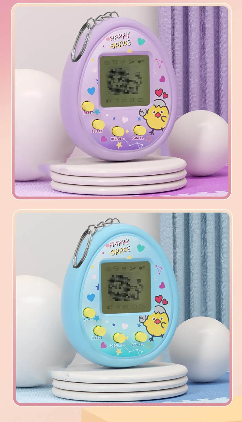 Mascotas electrónicas, juguetes virtuales, Tamagotchi, animales cibernéticos digitales nostálgicos, juguetes para niños.