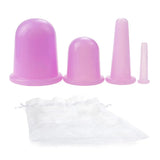 4-Piece Set Silicone Vacuum Cupping Set Cupping Cups Cans Suction Cup Therapy Back Body Detox Massage Anti Cellulite