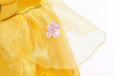 2025 Cosplay Belle Princess Dress Girls Dresses For Beauty and beast Party Clothing Magic stick crown Costume 3-12Y